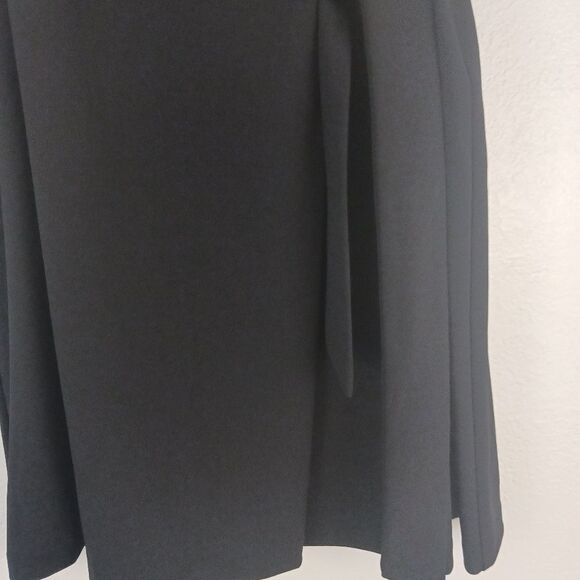 Worthington black Skirt faux wrap Belted Tie A-line knee length size 18P - Picture 3 of 4